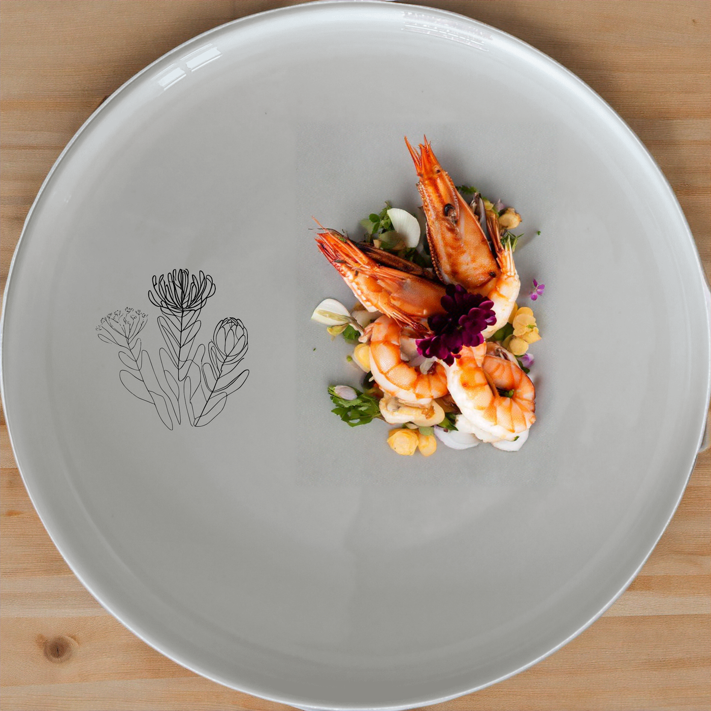 The Fynbos Collection Dinner Set of 12 - Range 3 brings natural elegance to your table with delicate botanical designs.