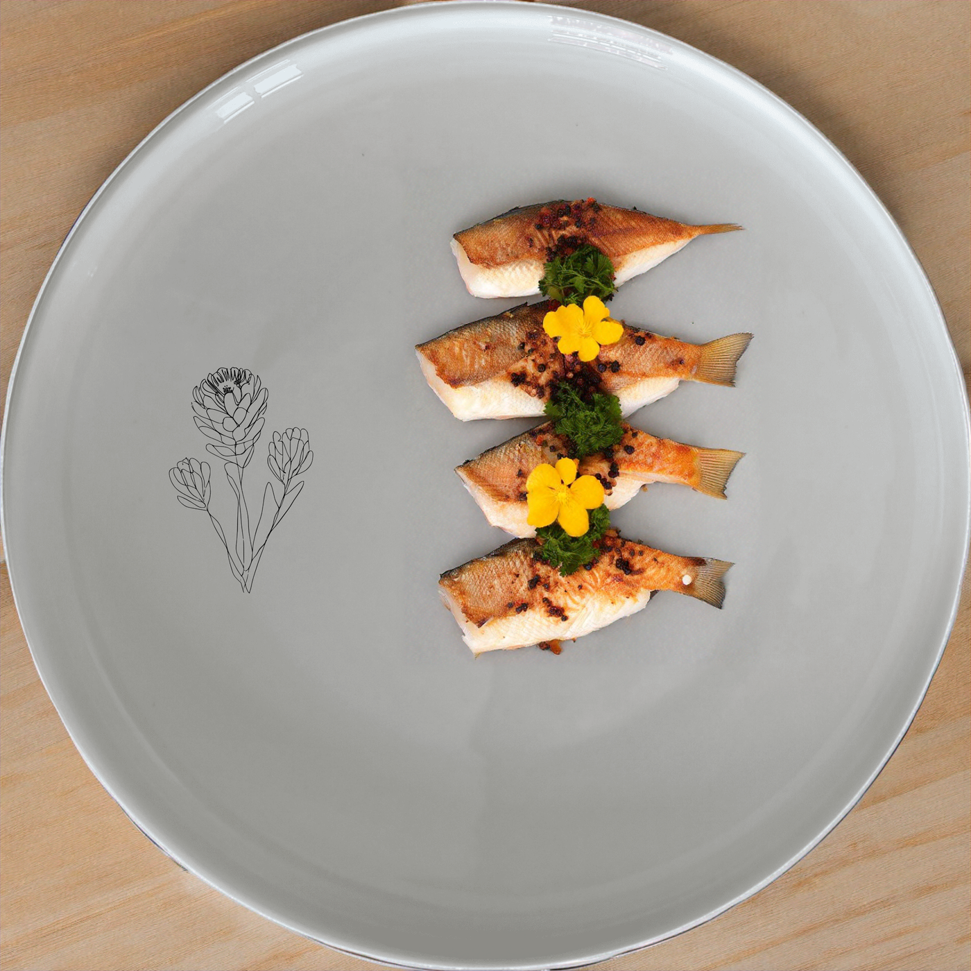 The Fynbos Collection Dinner Plate Set of 4 features elegant botanical designs perfect for any dining occasion.