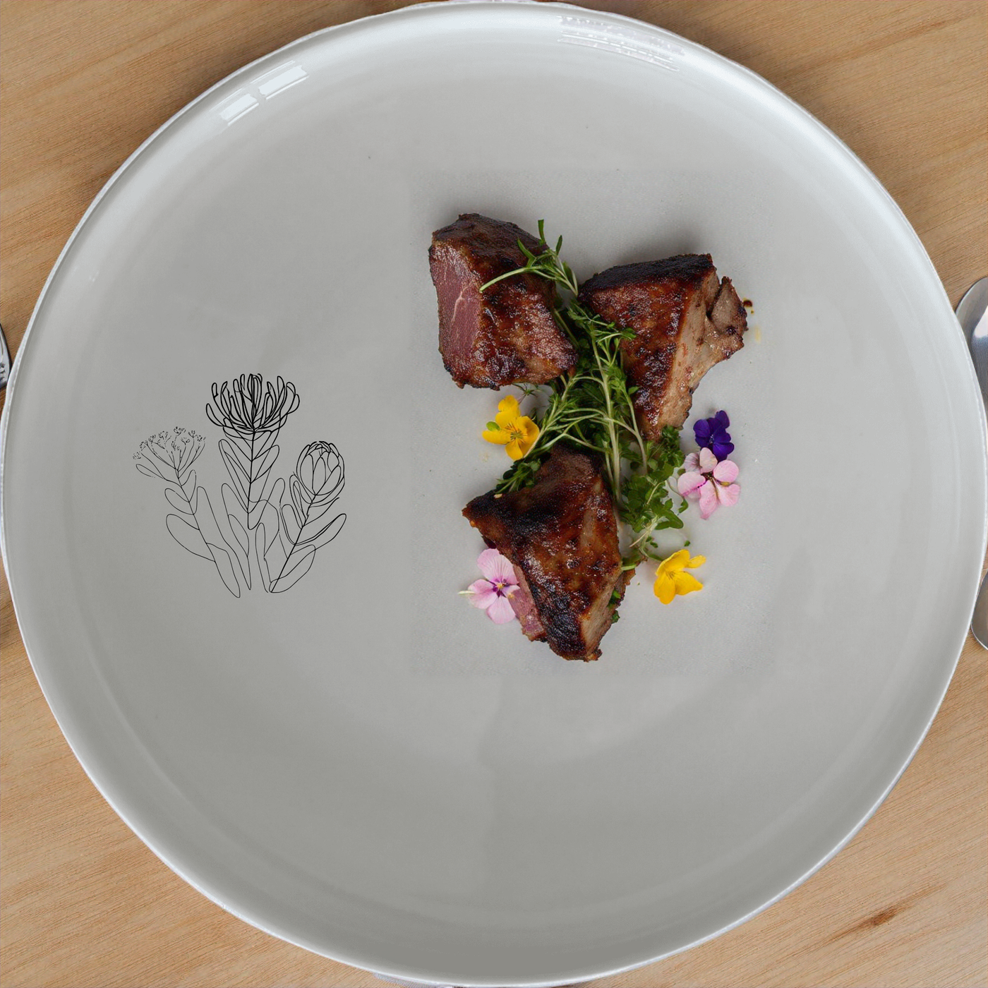 Fynbos Collection Side Plate Set of 4 - Range 3 adds elegance to any table setting with its unique design and high-quality ceramic construction.