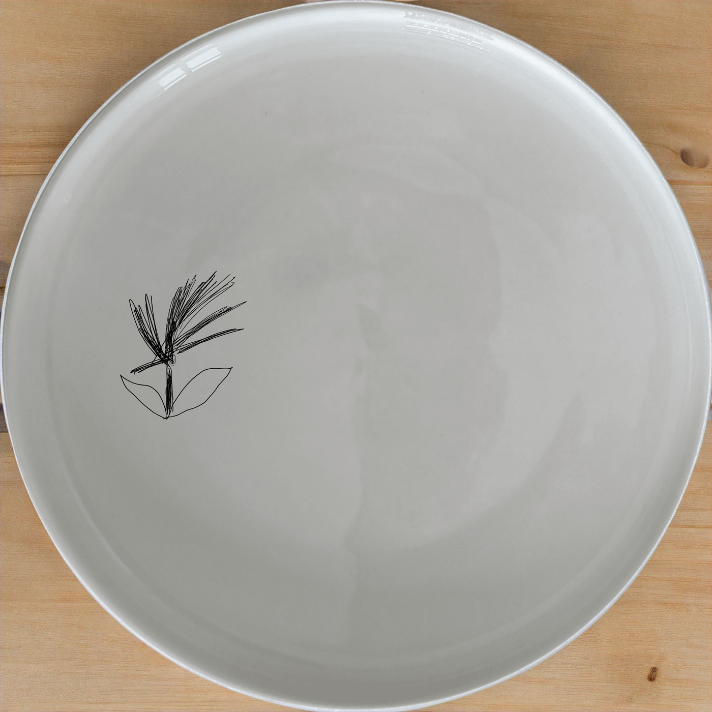 Hand Drawn Flower Dinner Plate Set of 4 - Range 1 adds a touch of nature to your dining table with delicate floral designs.