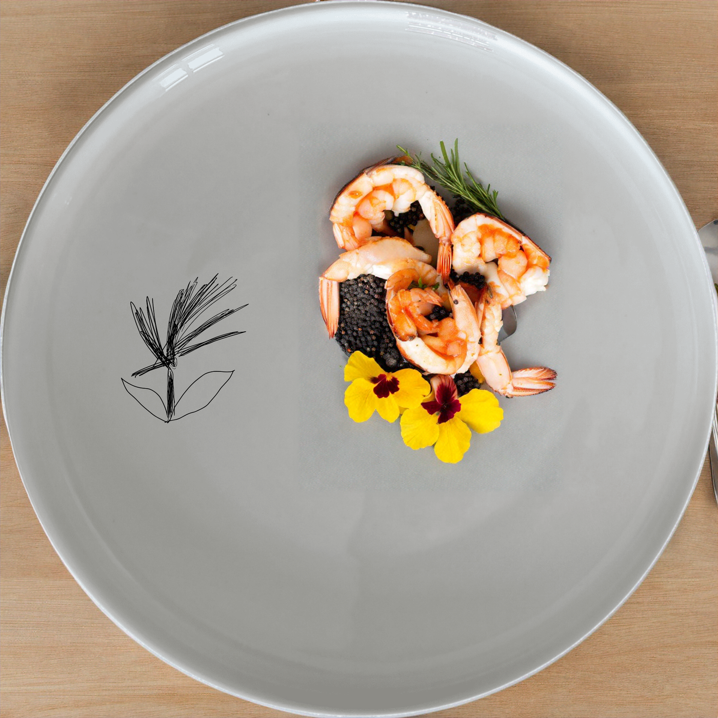 Flower Panda Side Plate Set of 4 - Range 1 adds a touch of nature to your dining table. Perfect for everyday use or special occasions.