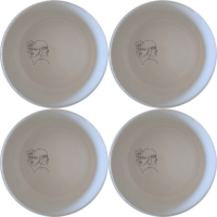 This Line Art Faces Bowl Set of 4 features minimalist line art designs, perfect for modern home decor and everyday use.