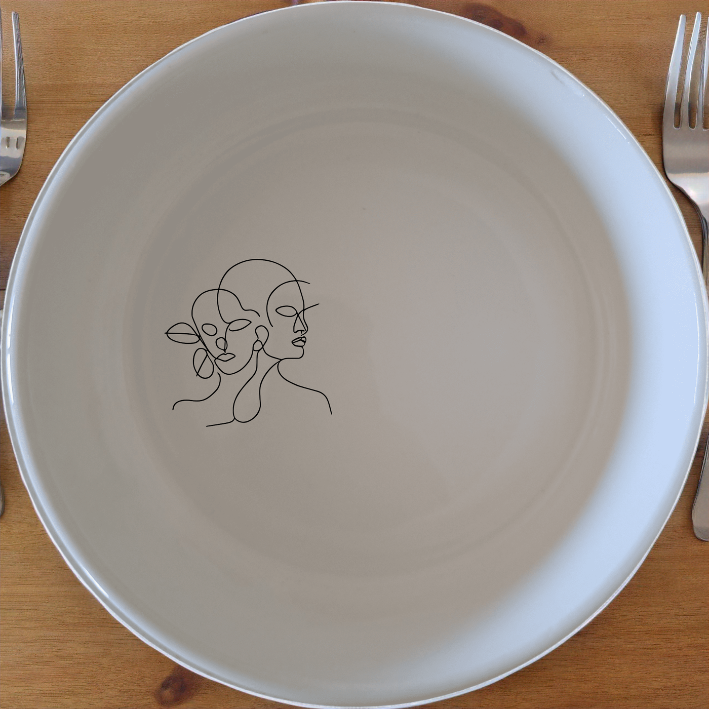 Line Art Faces Bowl Set of 4 - Range 3 adds modern elegance to your table. Perfect for everyday use or special occasions.