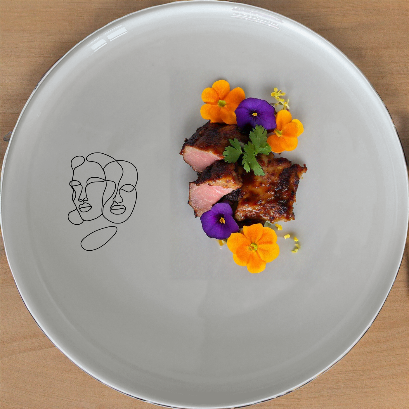The Line Art Faces Dinner Set of 12 features minimalist line art designs for a modern aesthetic. Perfect for everyday use or special occasions, this set includes dinner plates, side plates, and bowls in a sleek white ceramic finish.