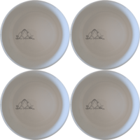 The Lotus Temple Watercolour Bowl Set of 4 - Range 3 features delicate lotus temple artwork, perfect for everyday elegance and special occasions.