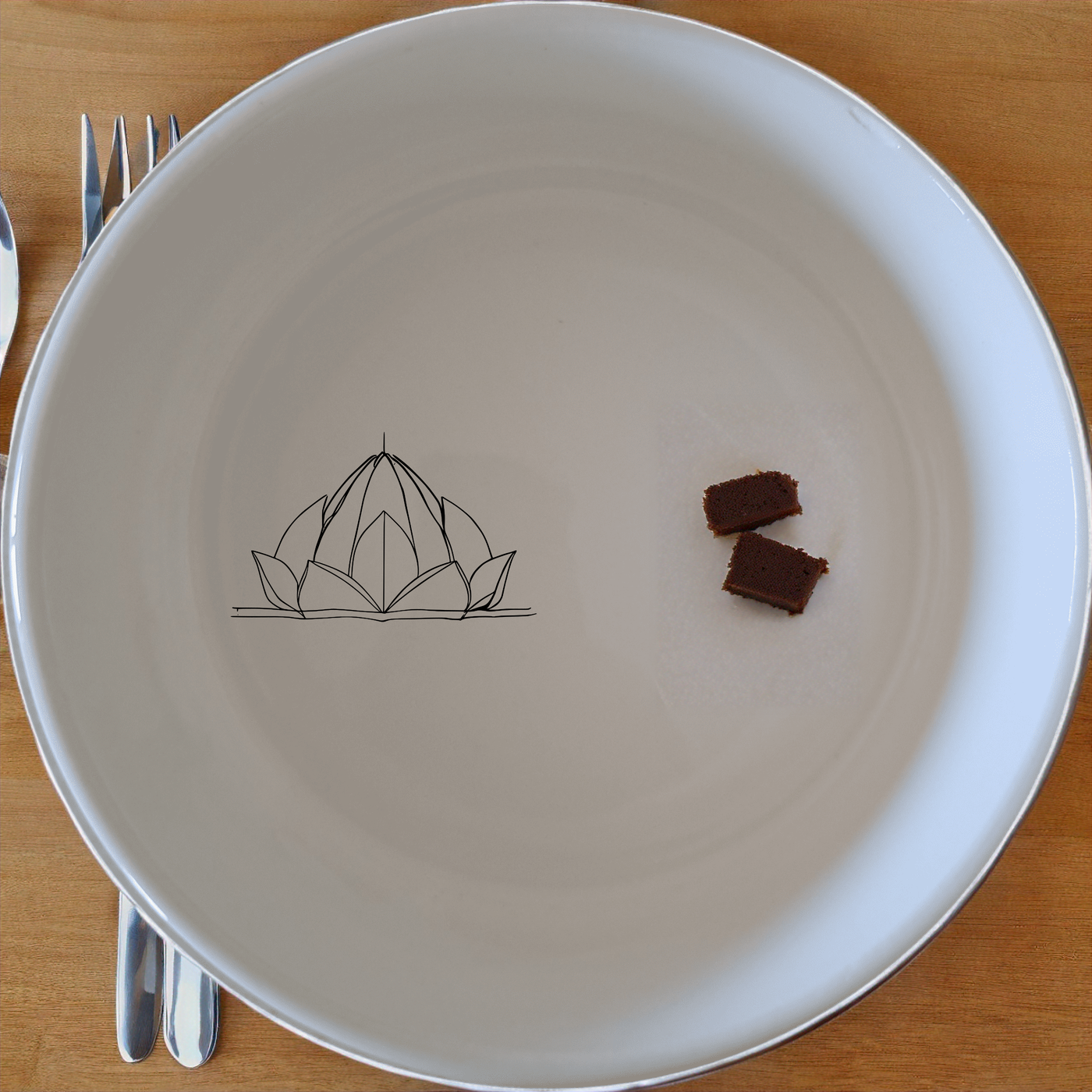 Lotus Temple Watercolour Bowl Set of 4 - Range 2 adds artistic elegance to your dining table with delicate lotus temple designs.