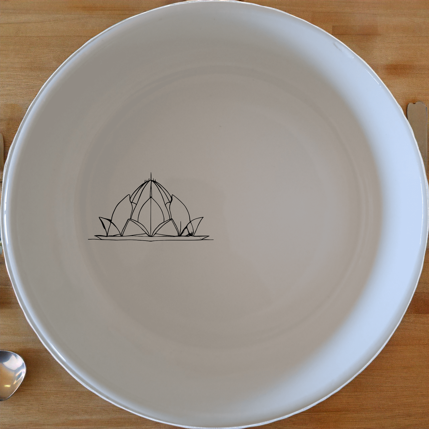 The Lotus Temple Watercolour Bowl Set of 4 - Range 3 features delicate lotus temple artwork, perfect for everyday elegance and special occasions.