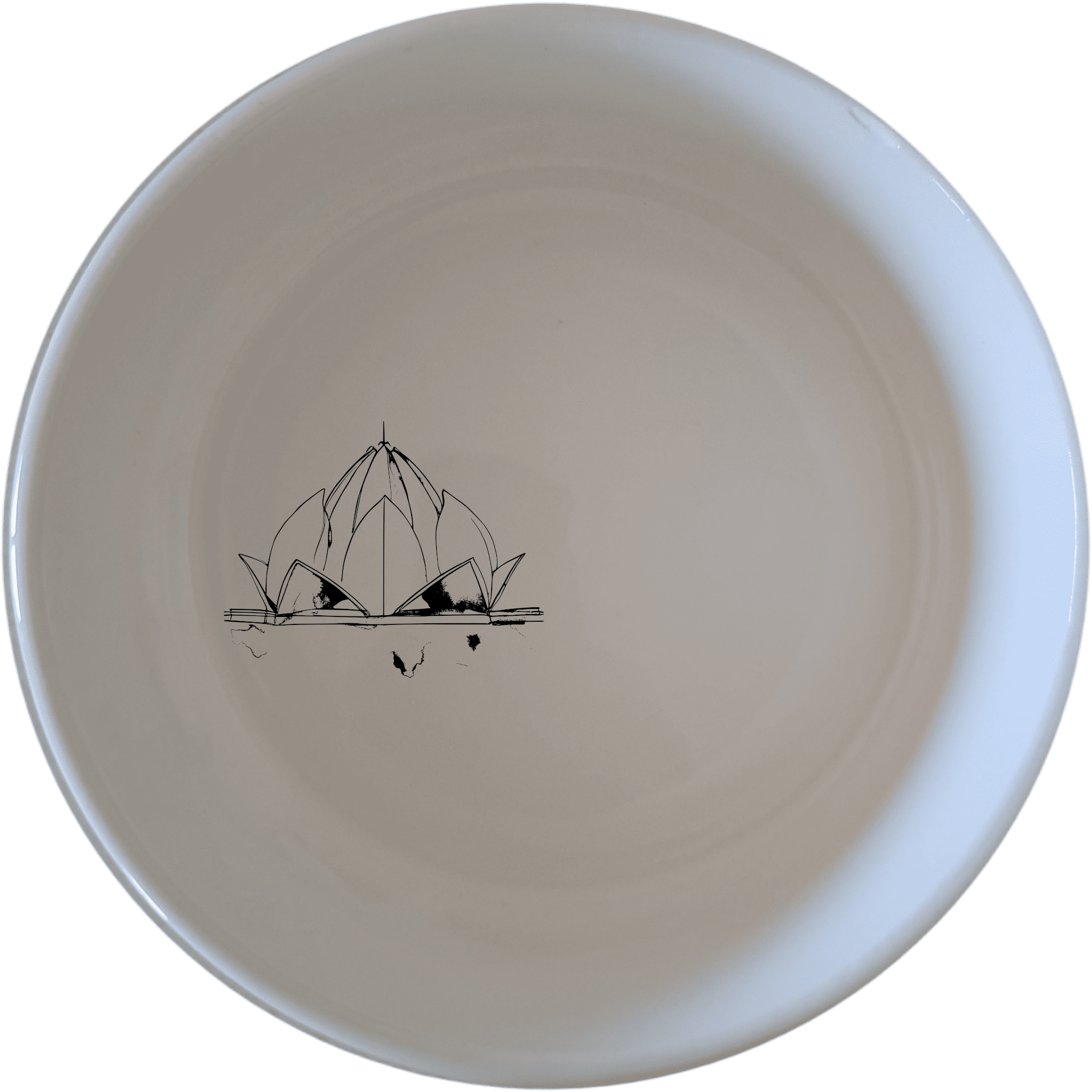 Lotus Temple Watercolour Bowl Set of 4 - Range 4 adds a touch of serenity to your dining table with its delicate lotus design.