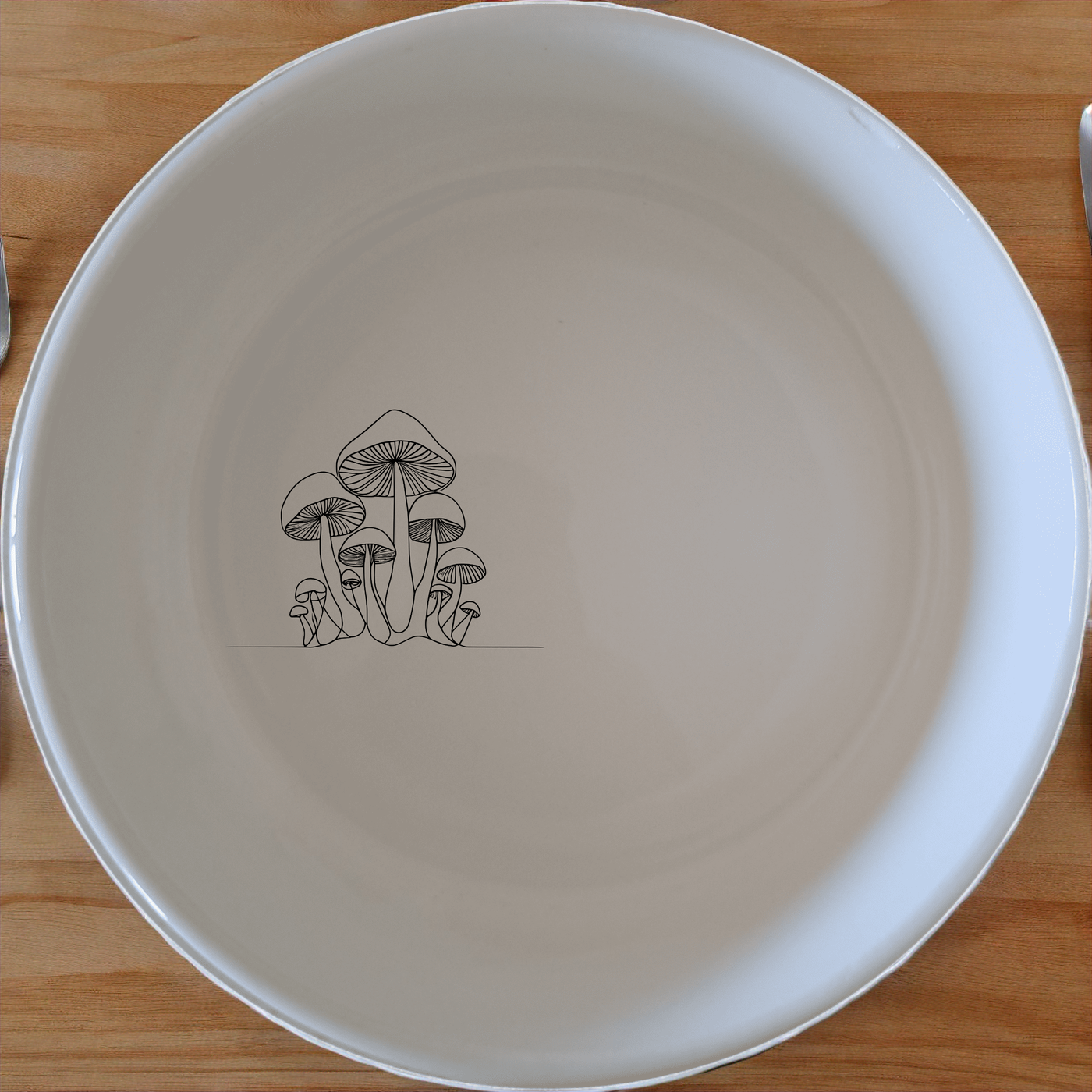 The Mushroom Forest Bowl Set of 4 - Range 3 is a charming and artistic addition to any dining table, perfect for both everyday use and special occasions.