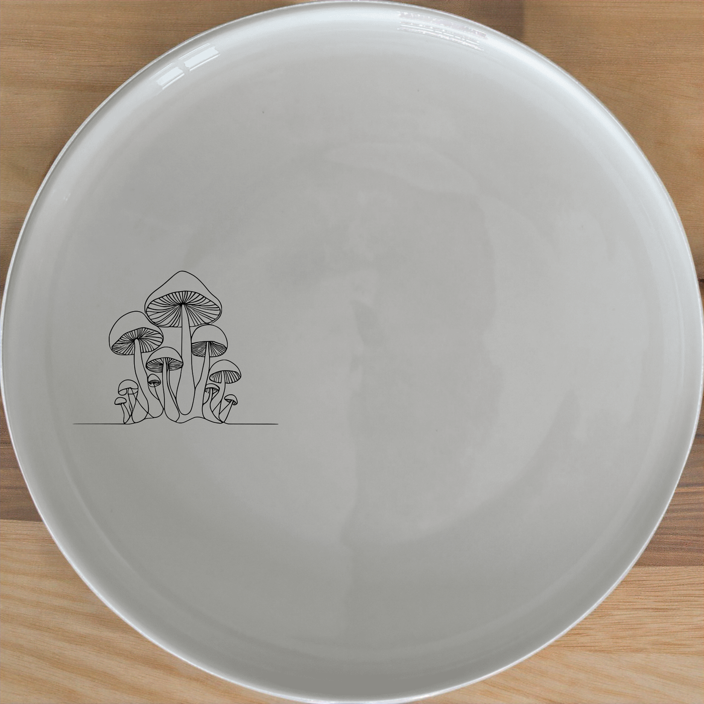 Mushroom Forest Dinner Plate Set of 4 - Range 3 adds a whimsical touch to your dining table with its elegant mushroom design.
