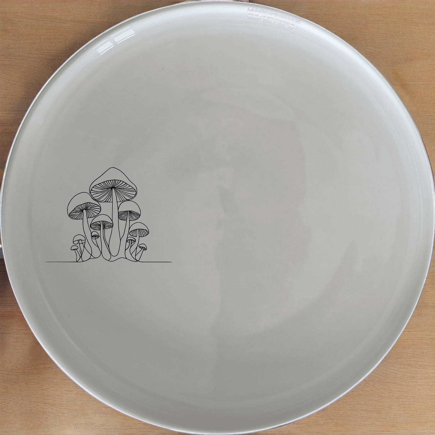 The Mushroom Forest Side Plate Set of 4 is a charming and artistic addition to any dining table, perfect for nature lovers and those who appreciate unique designs.
