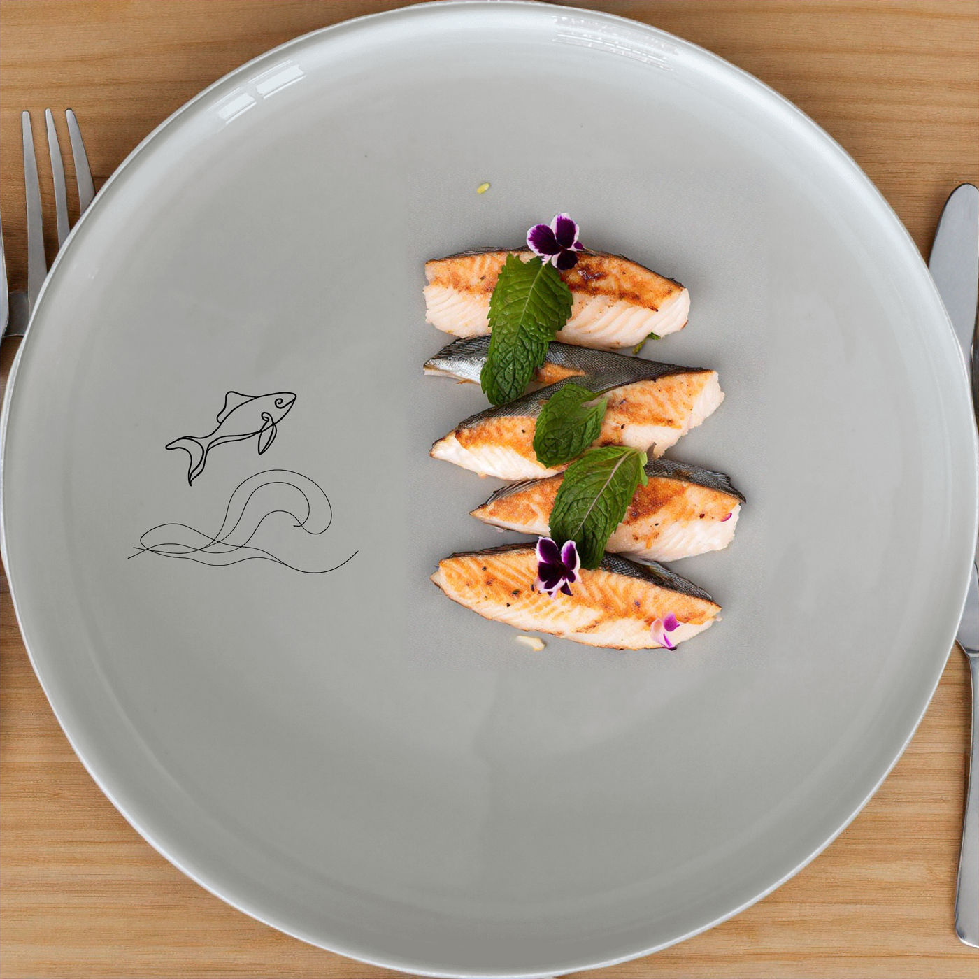 Ocean Sea Life Side Plate Set of 4 - Range 2 adds coastal charm to your dining table with elegant sea life designs.