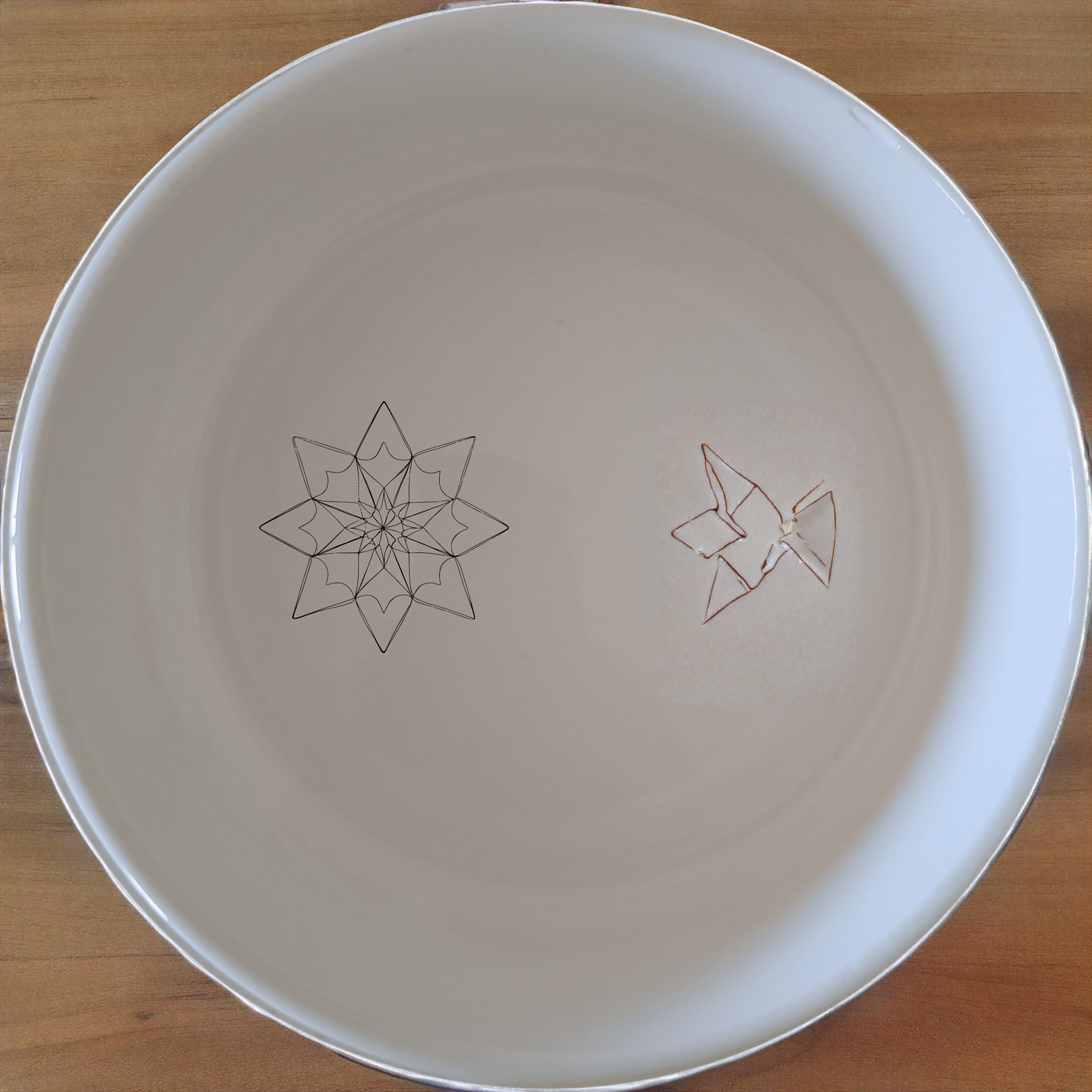 Sacred Geometry Mandala Star Bowl Set of 4 - Range 1 adds elegance to your table with intricate geometric designs.