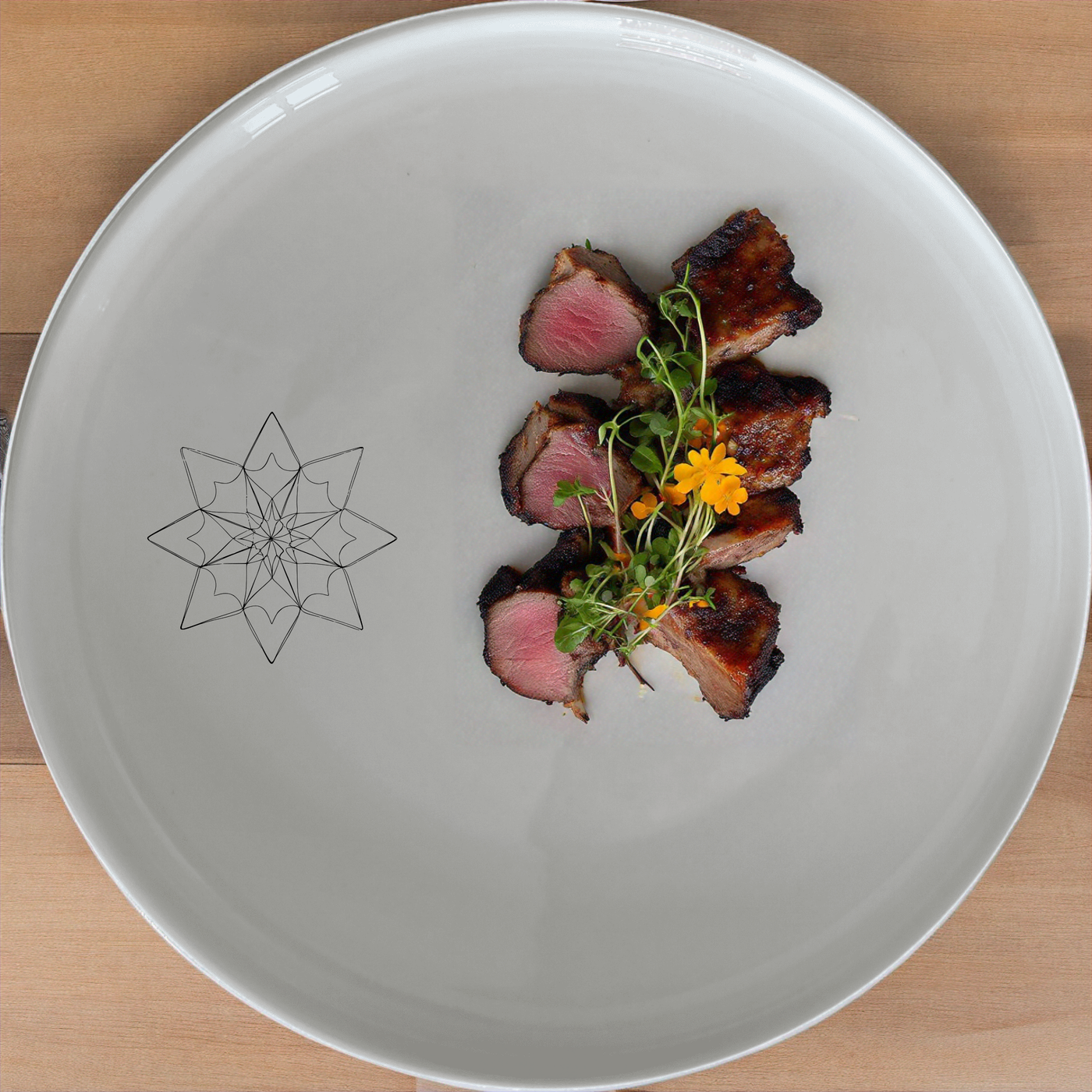 Sacred Geometry Mandala Star Dinner Set of 12 - Range 1 features intricate mandala designs for a unique dining experience.