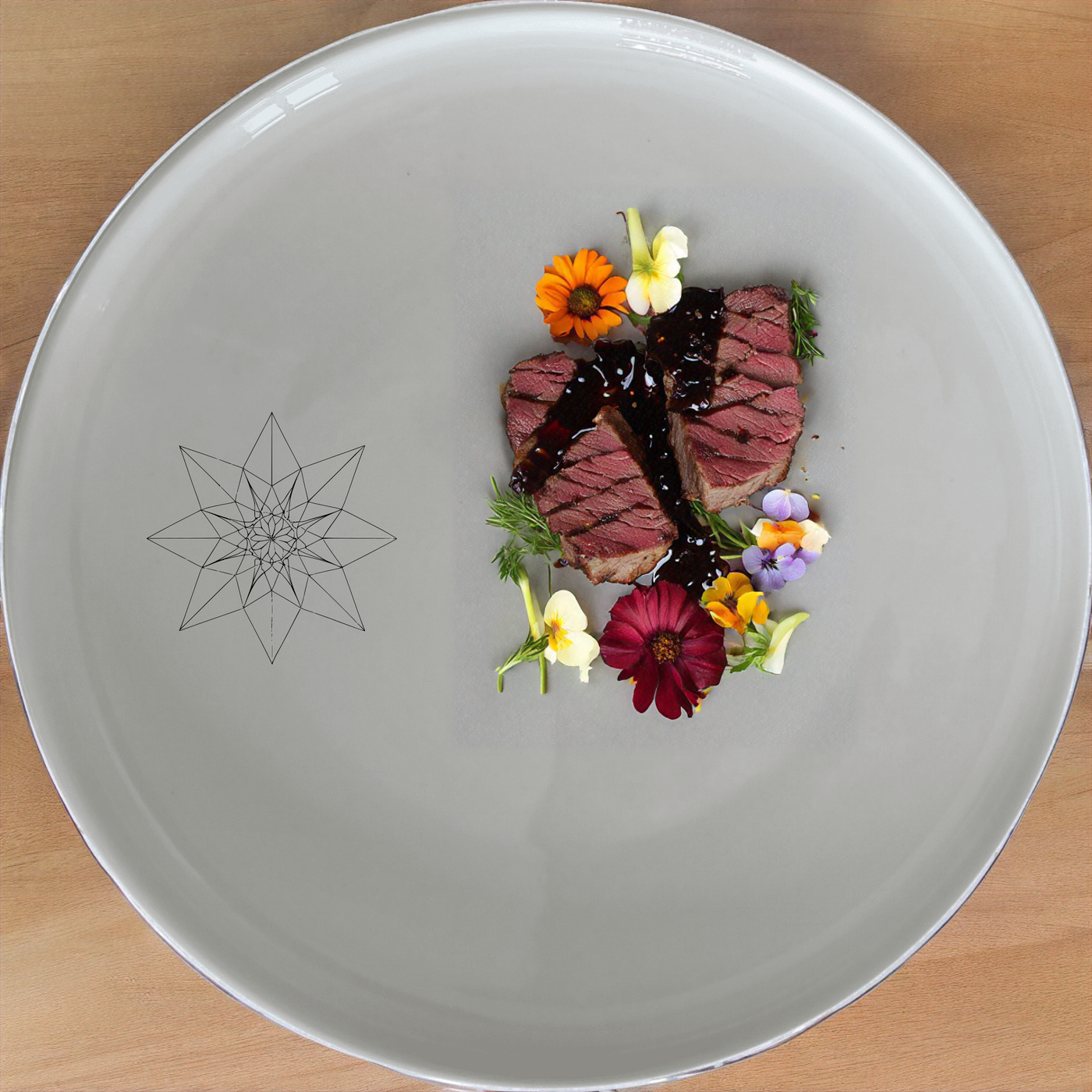 The Sacred Geometry Mandala Star Dinner Set of 12 brings a touch of spiritual elegance to your dining table with intricate mandala designs.