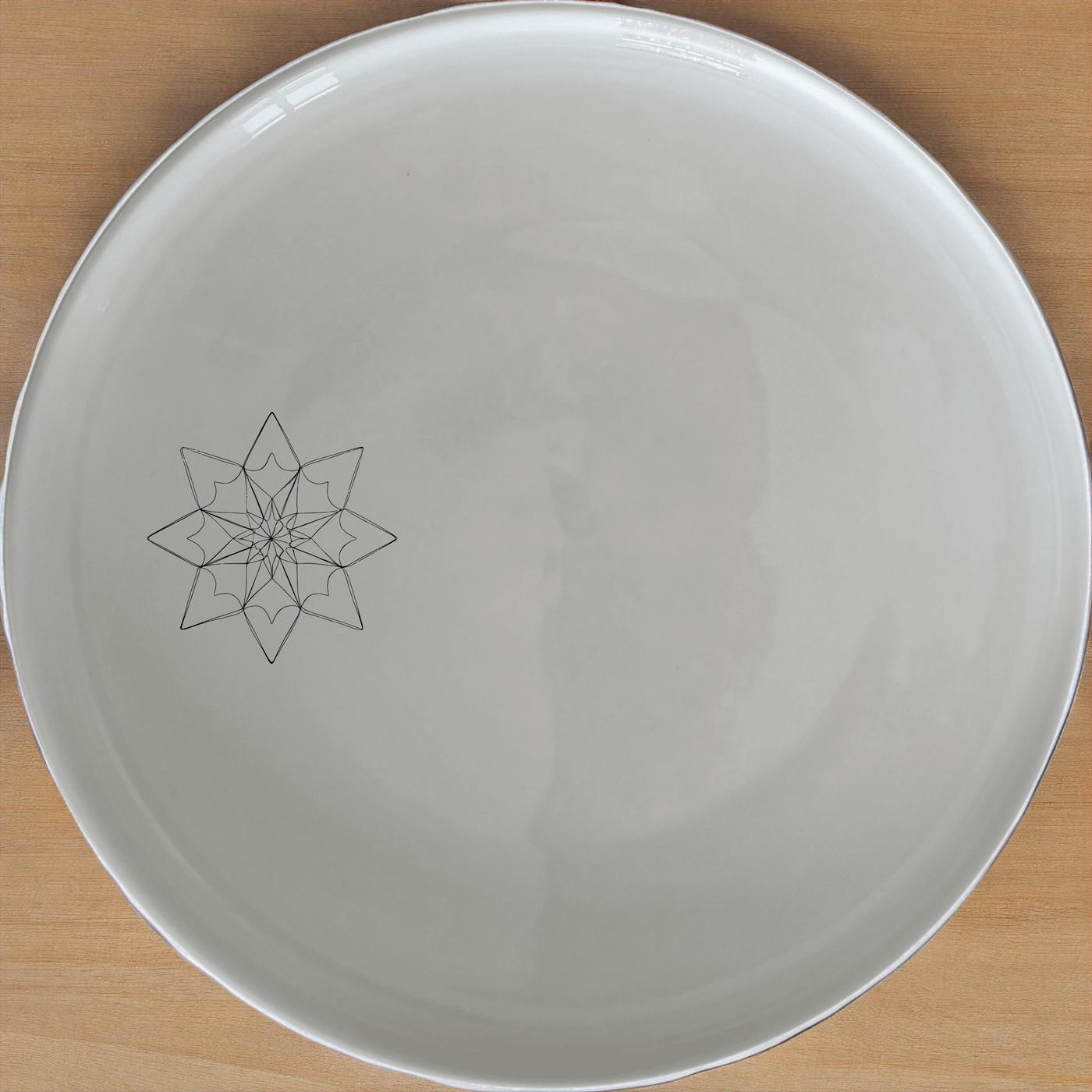 Sacred Geometry Mandala Star Dinner Plate Set of 4 - Range 1 adds a touch of elegance to your dining table with intricate geometric designs.