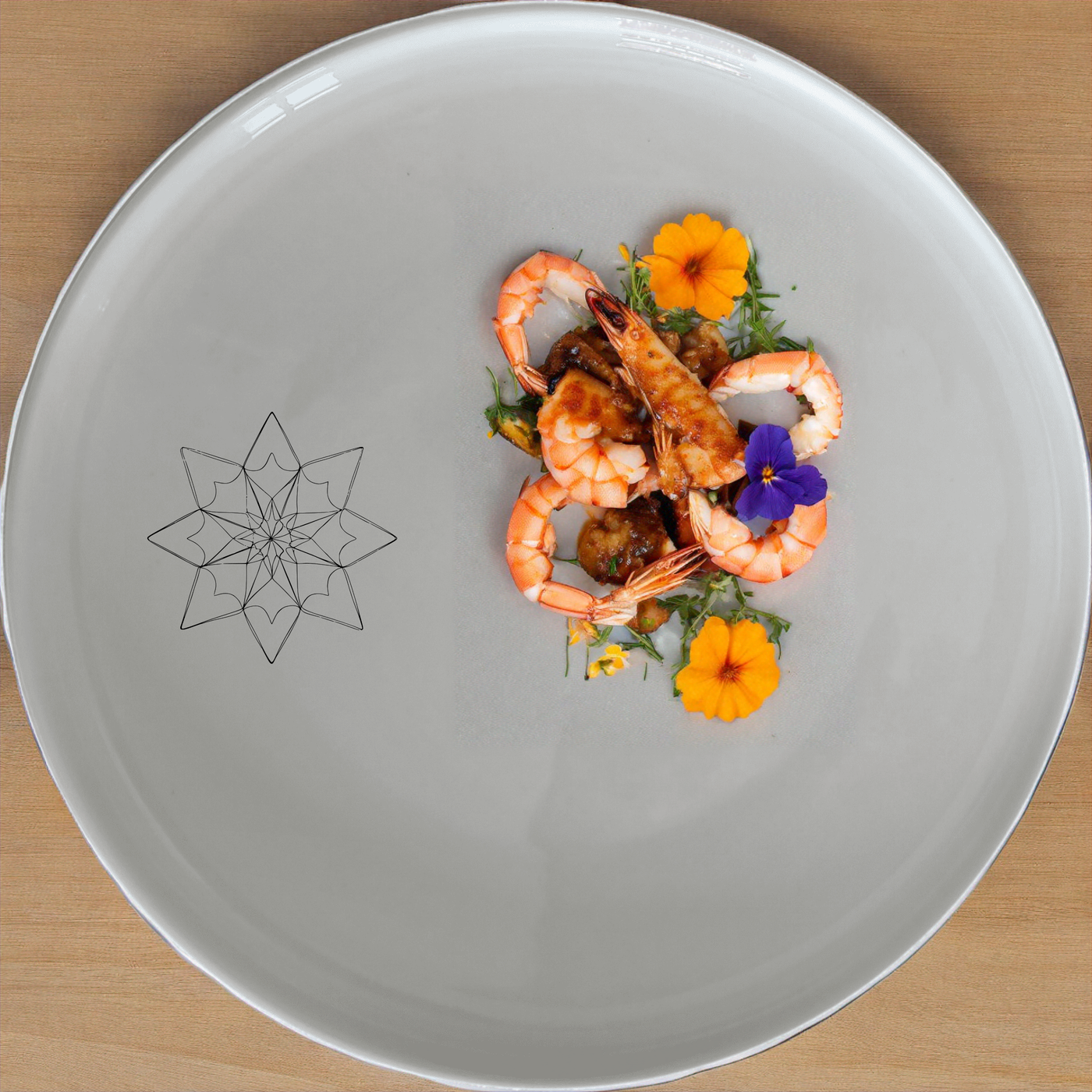 Sacred Geometry Mandala Star Dinner Plate Set of 4 - Range 1 adds a touch of elegance to your dining table with intricate geometric designs.