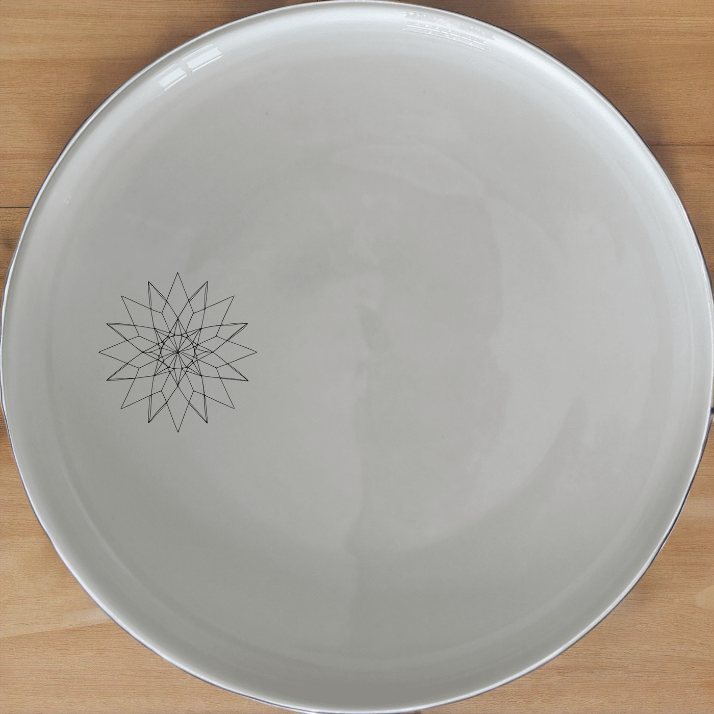 Sacred Geometry Mandala Star Dinner Plate Set of 4 - Range 2 adds a touch of abstract art to your dining table. This set of four plates features intricate mandala designs that bring a modern, artistic flair to any meal.