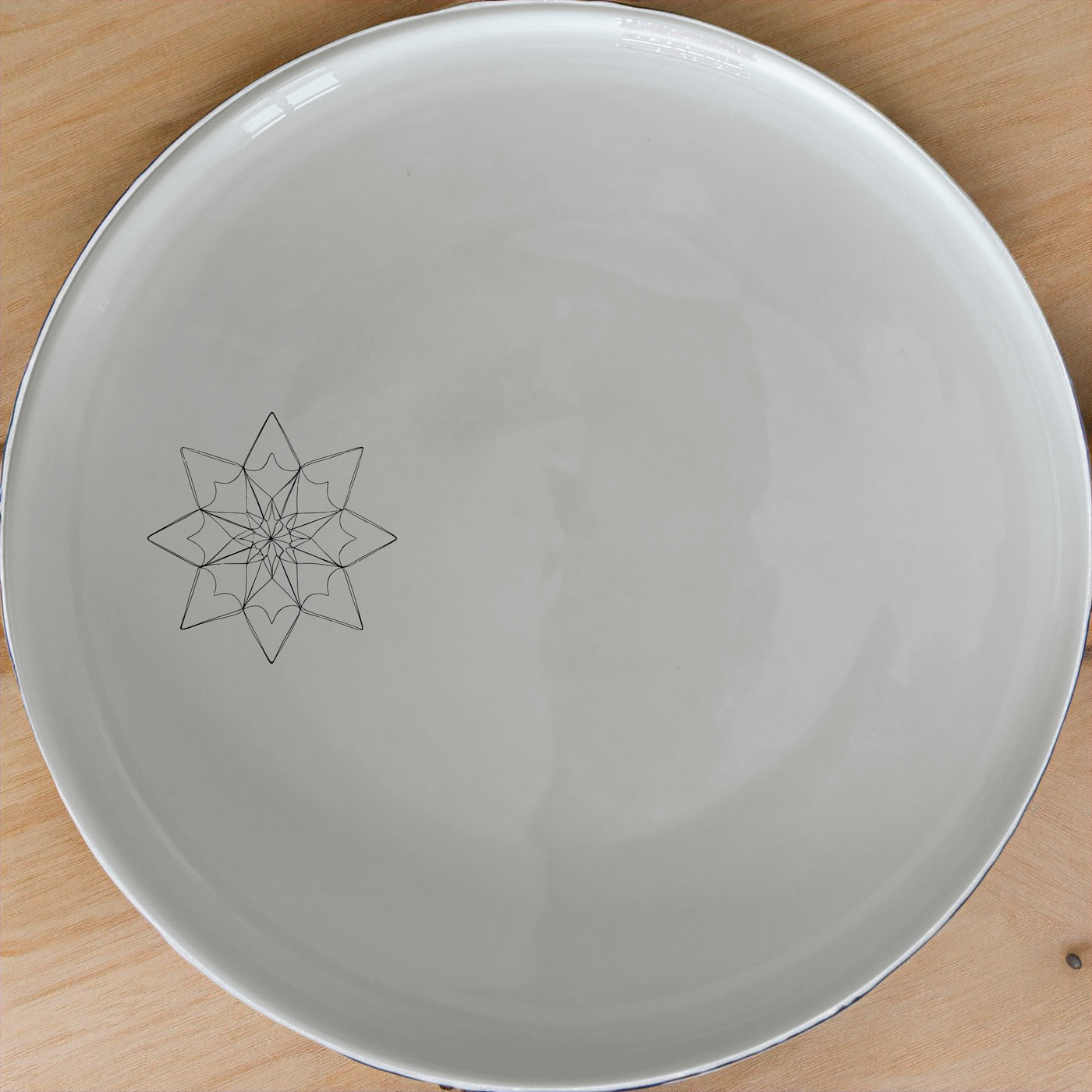 Sacred Geometry Mandala Star Side Plate Set of 4 - Range 1 adds artistic elegance to your dining table with intricate geometric designs.