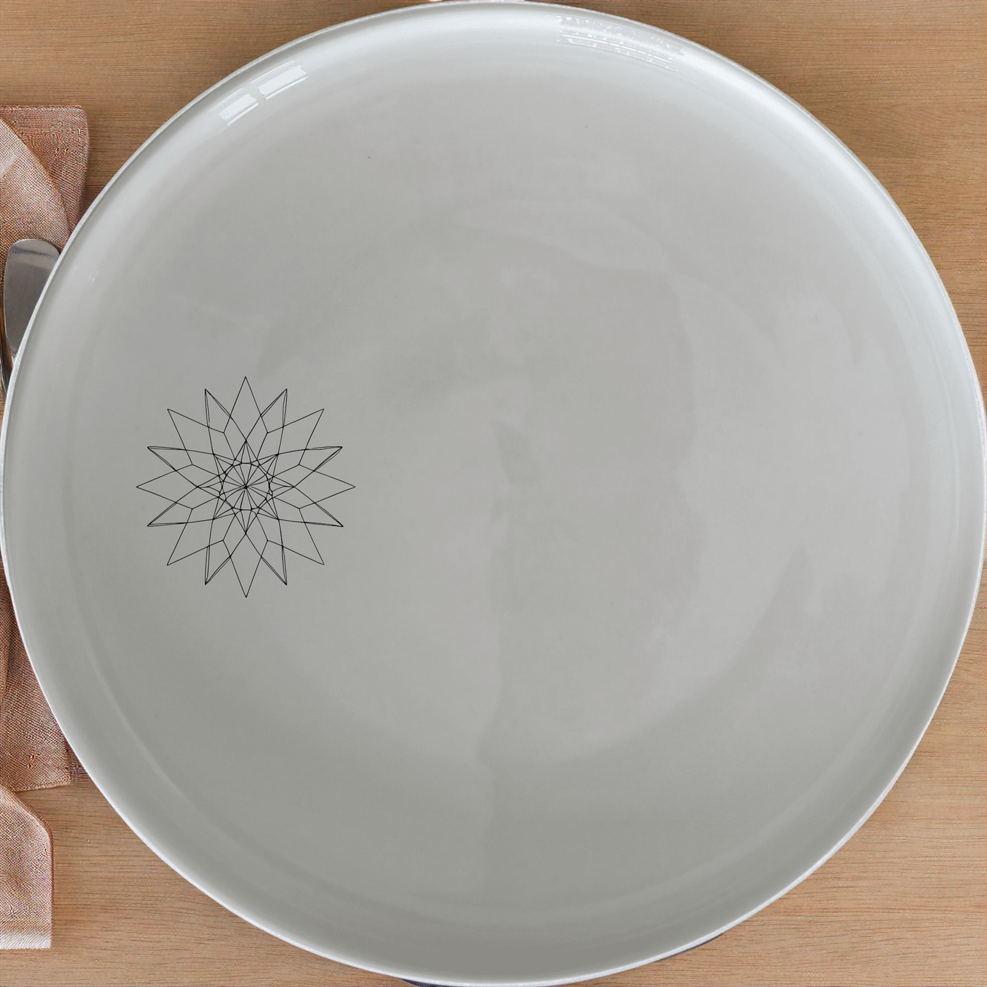 Sacred Geometry Mandala Star Side Plate Set of 4 - Range 2 adds artistic flair to your dining table with intricate geometric designs.