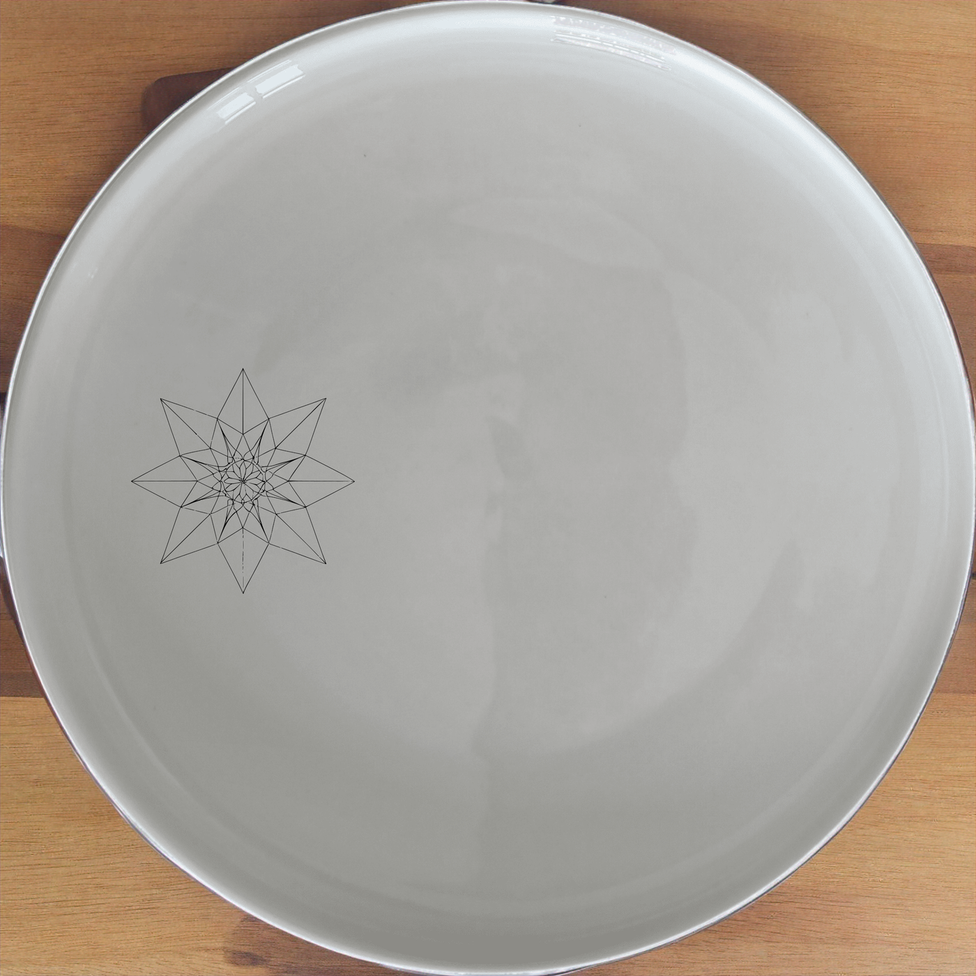 Sacred Geometry Mandala Star Side Plate Set of 4 - Range 1 adds elegance to any dining table with intricate geometric designs.