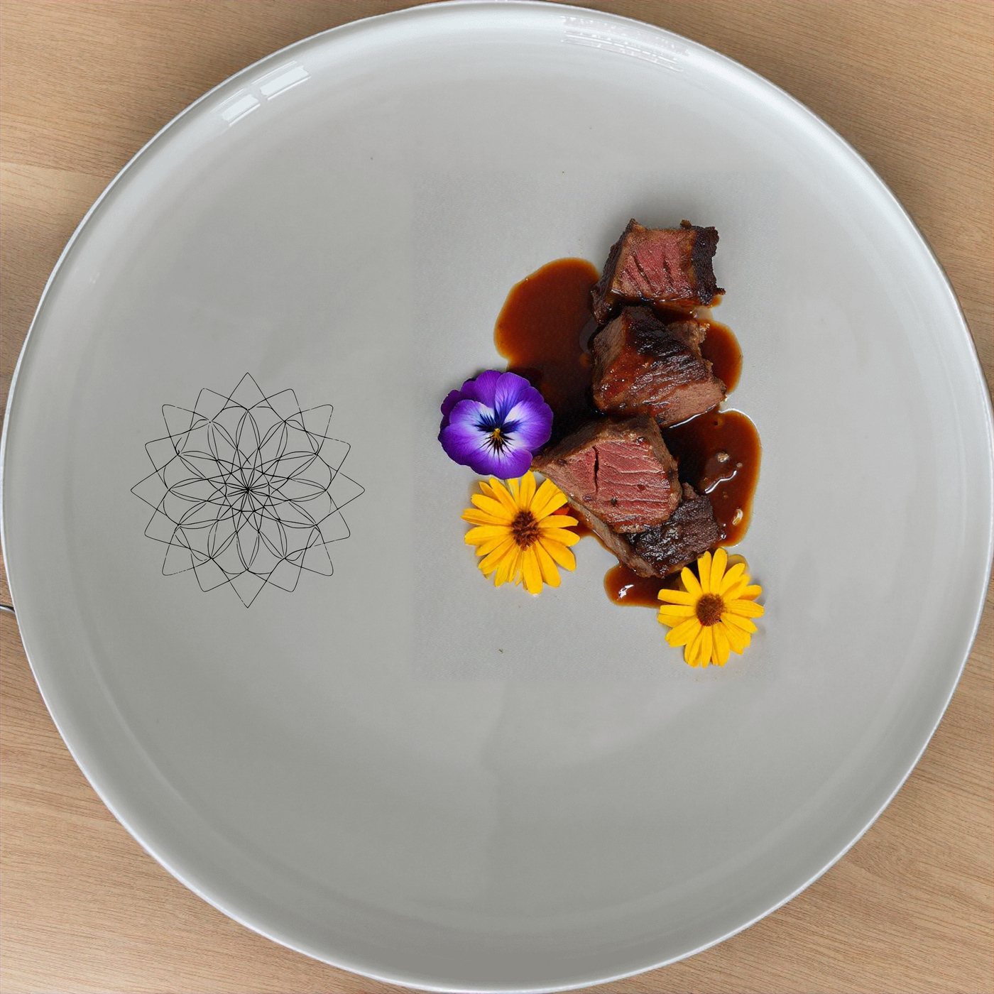 Sacred Geometry Mandala Star Side Plate Set of 4 - Range 4 adds a touch of elegance to your dining table with intricate mandala designs.