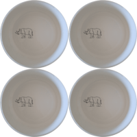 Safari Animals Bowl Set of 4 - Range 3 is a charming collection of four 12cm ceramic bowls, each featuring a unique safari animal design. Perfect for everyday use or special occasions, these bowls add a touch of wildlife to your dining table.