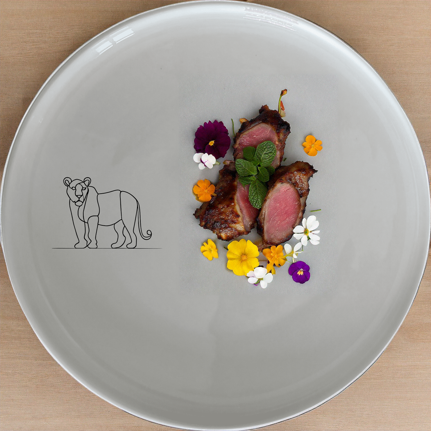 Safari Animals Dinner Plate Set of 4 - Range 2 offers a unique and stylish addition to your dinnerware collection with elegant animal designs.