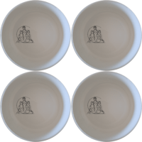 Unity Diversity Bowl Set of 4 - Range 4 offers a unique and artistic design perfect for modern dining. Crafted from premium ceramic, these bowls are both functional and aesthetically pleasing. Ideal for everyday use or special occasions, this set adds a touch of elegance to any table setting.