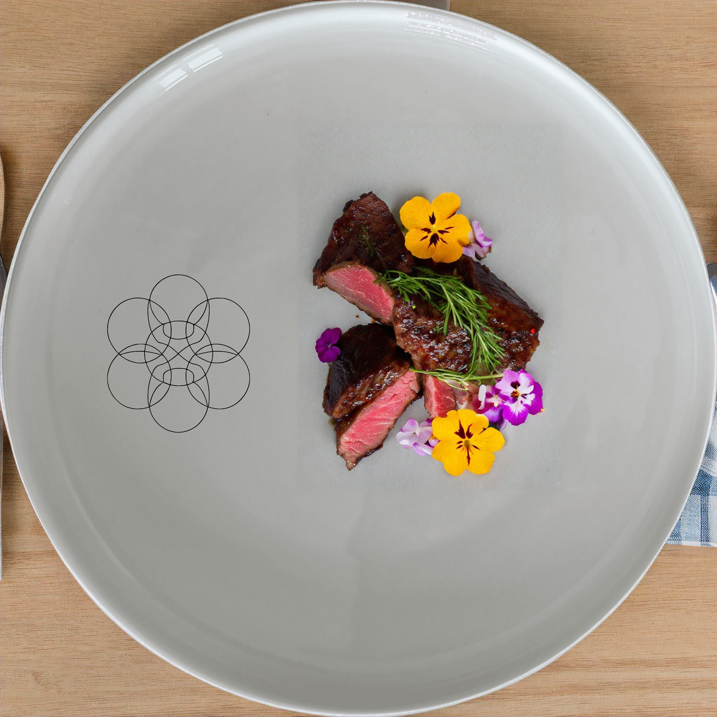 The Unity Diversity Dinner Set of 12 - Range 3 features a modern, abstract design perfect for contemporary dining. This set includes dinner plates, side plates, and bowls, all crafted from high-quality ceramic for durability and elegance.