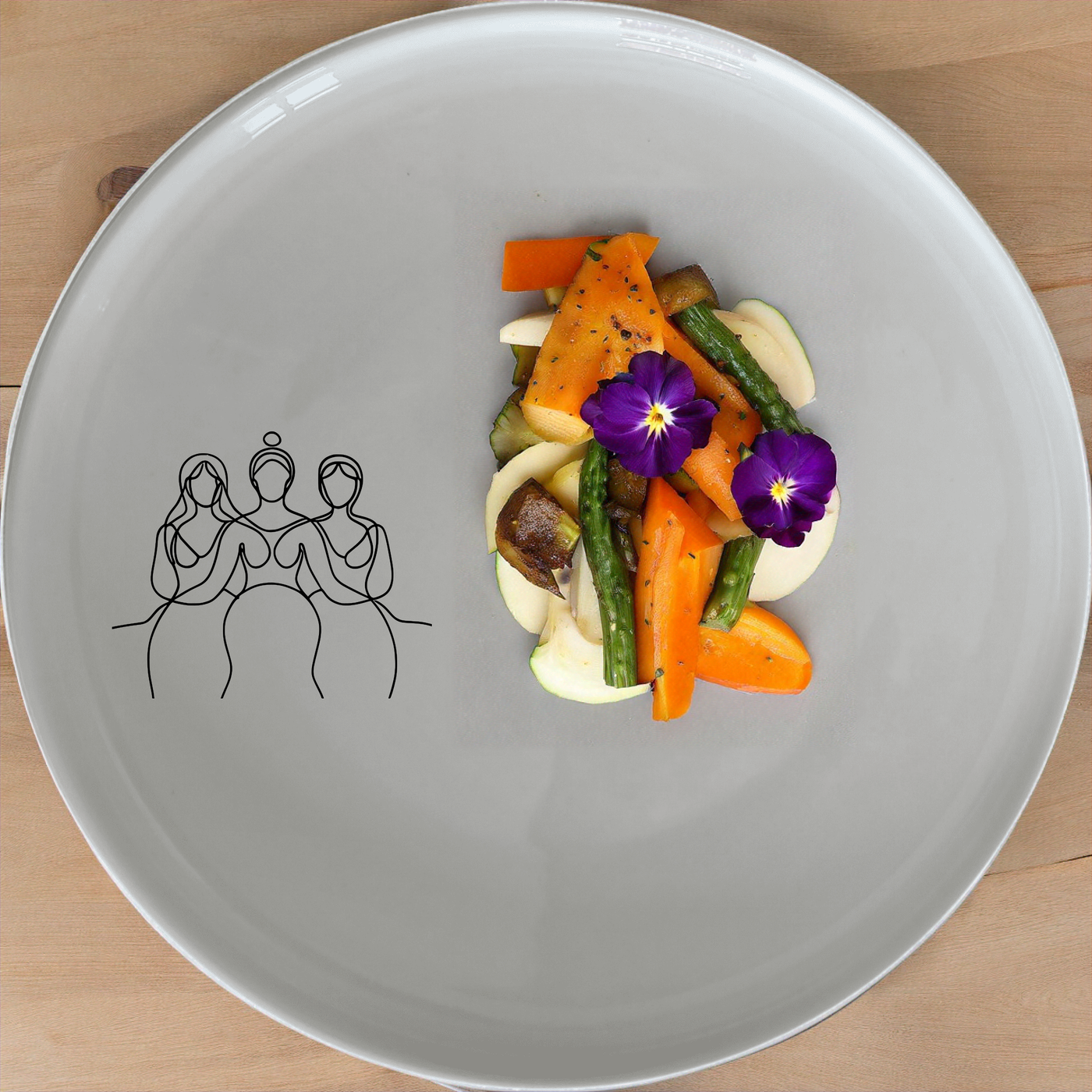 Unity Diversity Dinner Plate Set of 4 - Range 2 features a modern abstract design perfect for contemporary dining. This set includes four elegant dinner plates, each measuring 28cm in diameter, ideal for everyday use or special occasions.