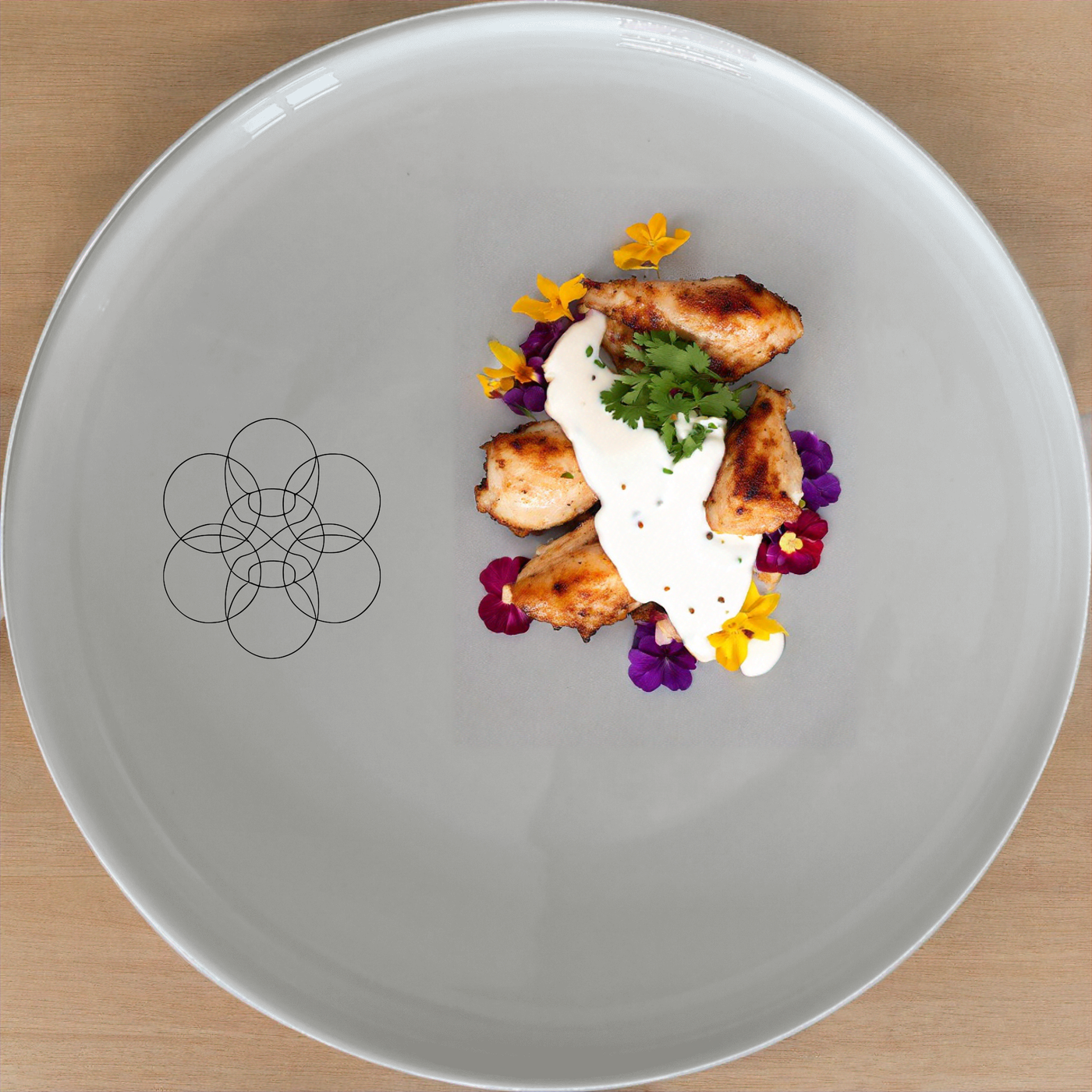 Unity Diversity Dinner Plate Set of 4 - Range 4 is a beautifully designed set of four dinner plates featuring an abstract unity motif. Perfect for modern dining.