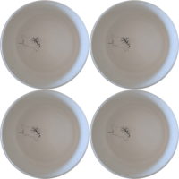 Watercolour Splashes Bowl Set of 4 - Range 3 adds artistic flair to your dining table with unique designs.