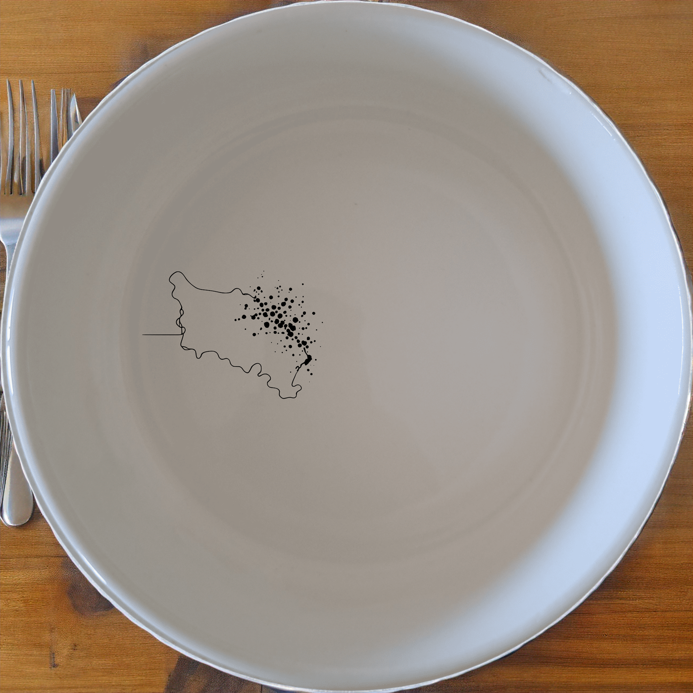 Watercolour Splashes Bowl Set of 4 - Range 3 adds artistic flair to your dining table with unique designs.
