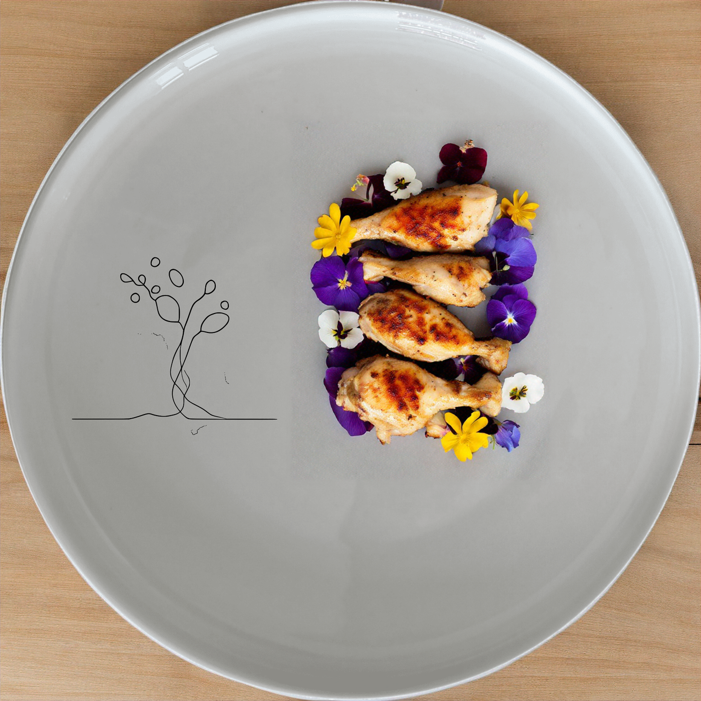 Watercolour Splashes Dinner Plate Set of 4 - Range 1 offers a unique and artistic touch to your dining experience with its abstract design.