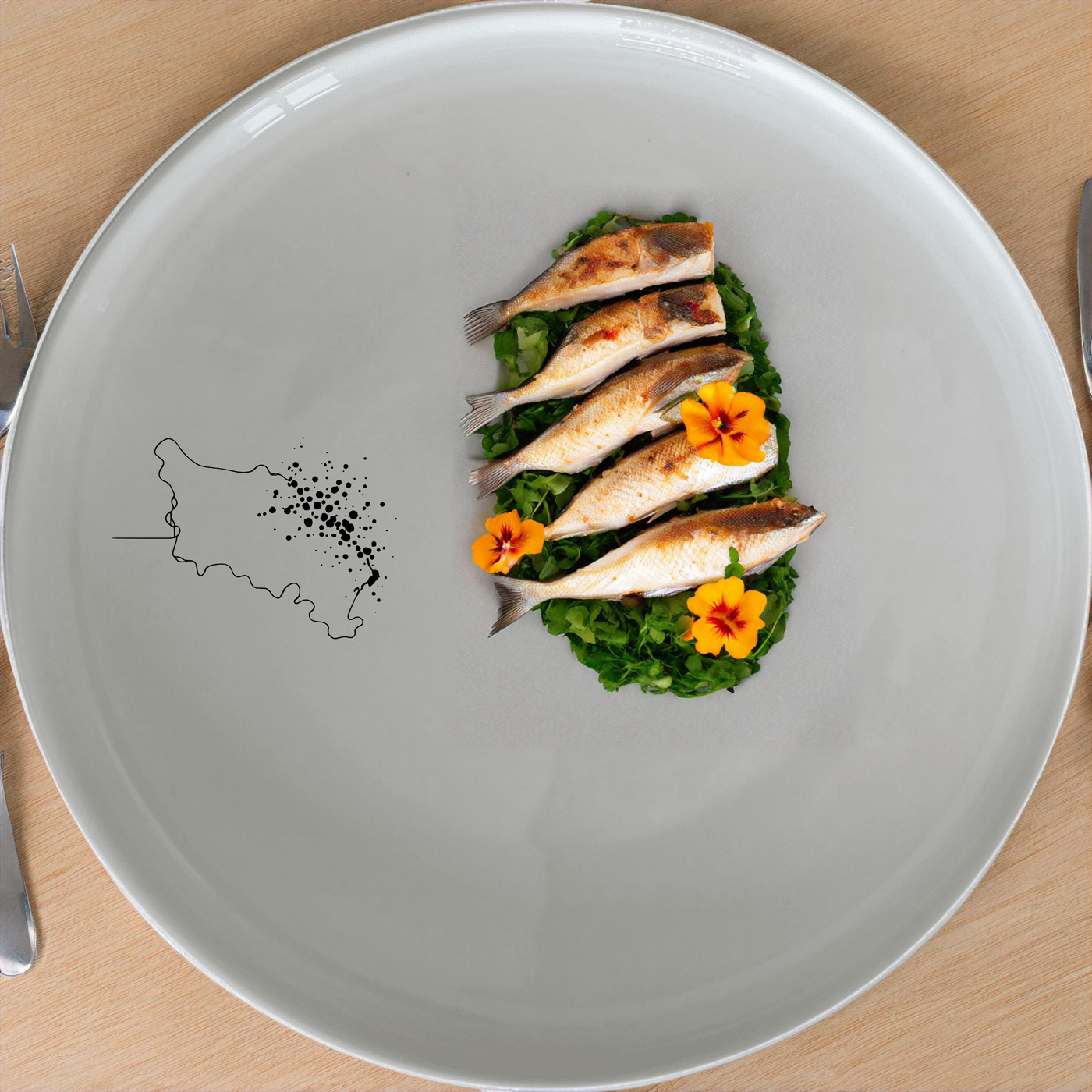 Watercolour Splashes Dinner Plate Set of 4 - Range 3 features abstract art for modern dining. Perfect for contemporary homes.