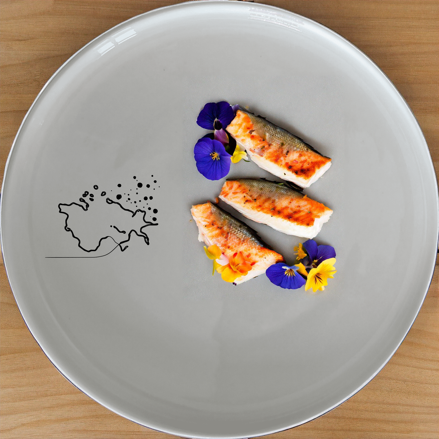Watercolour Splashes Dinner Plate Set of 4 - Range 4 offers a unique and artistic touch to your dining experience with its abstract design.