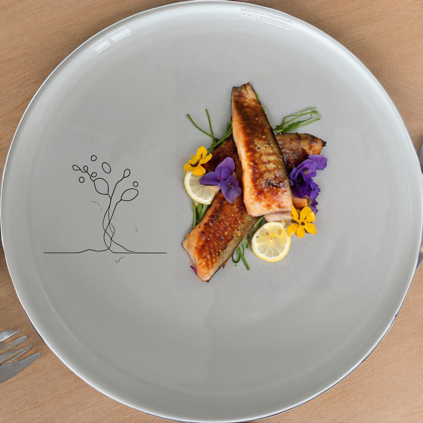 Watercolour Splashes Side Plate Set of 4 - Range 1 adds artistic flair to any dining table with its unique design.