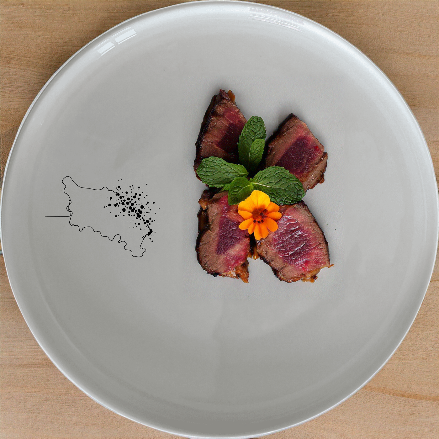 Watercolour Splashes Side Plate Set of 4 - Range 3 adds artistic flair to any dining table with its unique design.