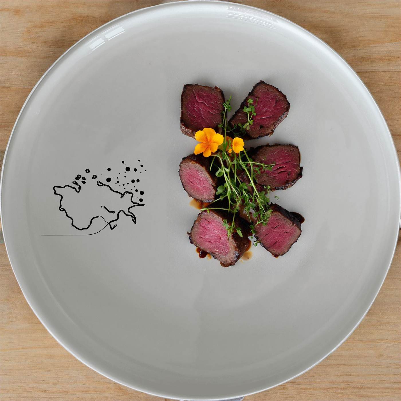 Watercolour Splashes Side Plate Set of 4 - Range 4 adds artistic flair to your table setting with unique, hand-painted designs.
