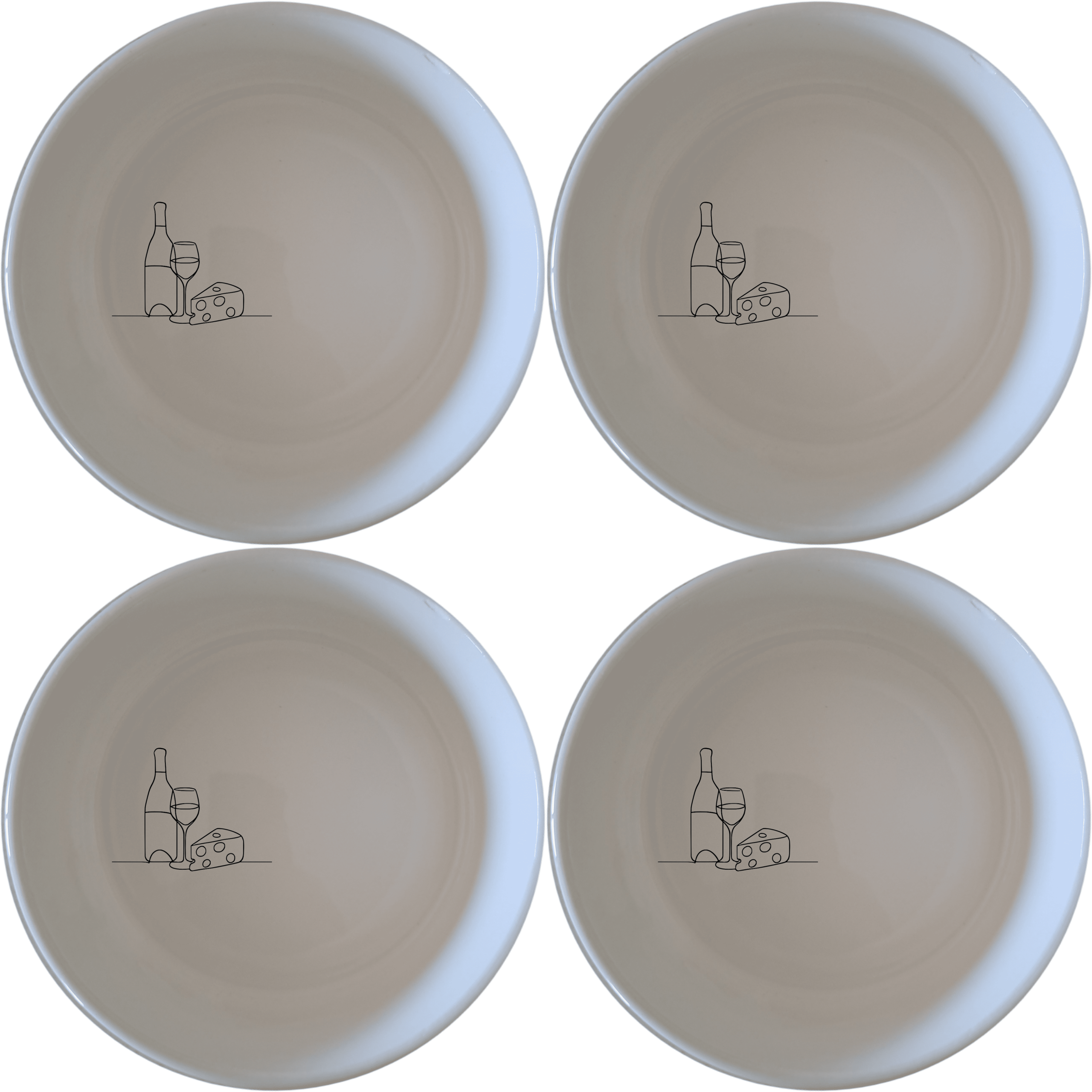 The Wine and Cheese Bowl Set of 4 - Range 1 is a stylish and practical addition to any dining table, perfect for serving small snacks and appetizers.