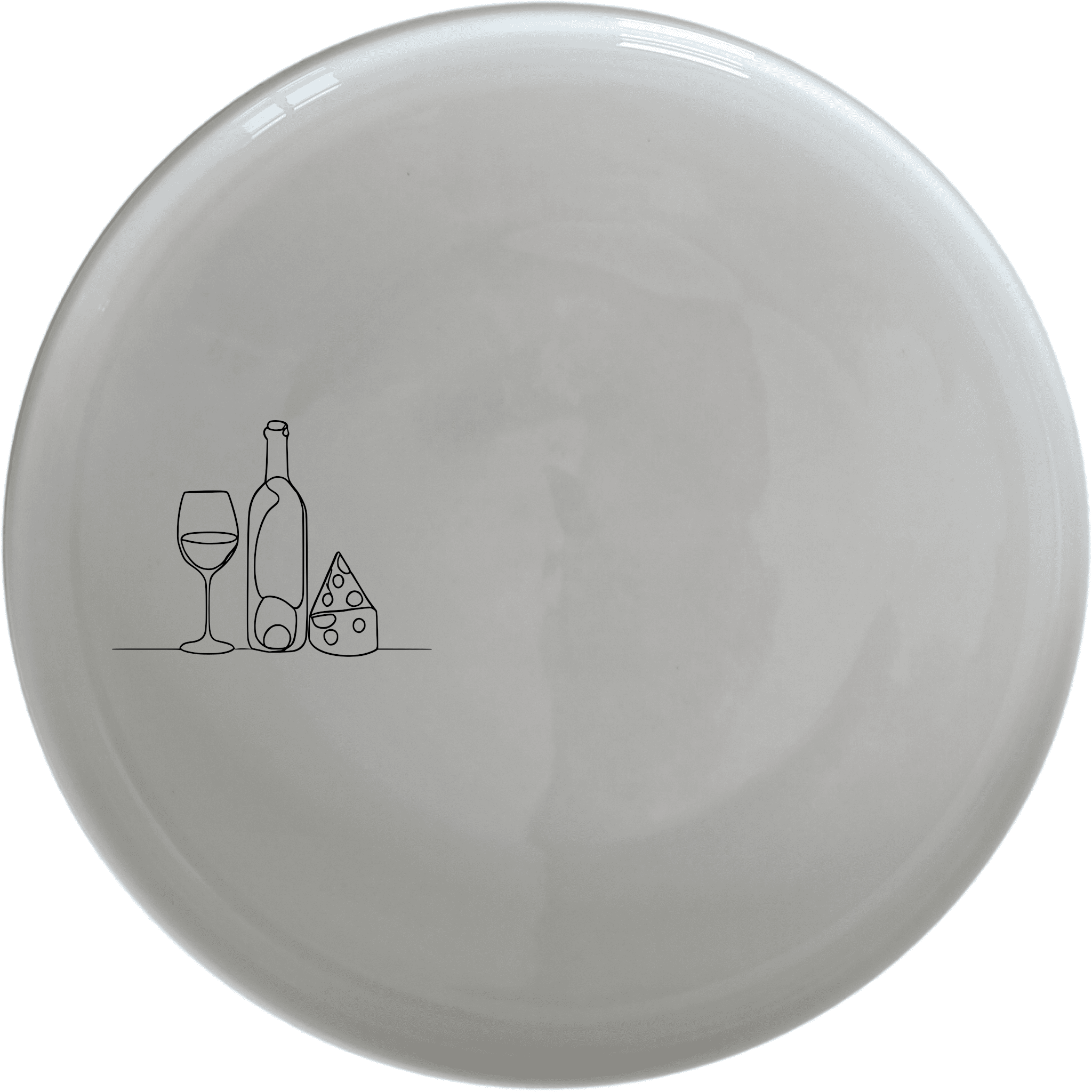 The Wine and Cheese Dinner Plate Set of 4 is a stylish and versatile addition to any dining table, perfect for entertaining guests or enjoying a casual meal.