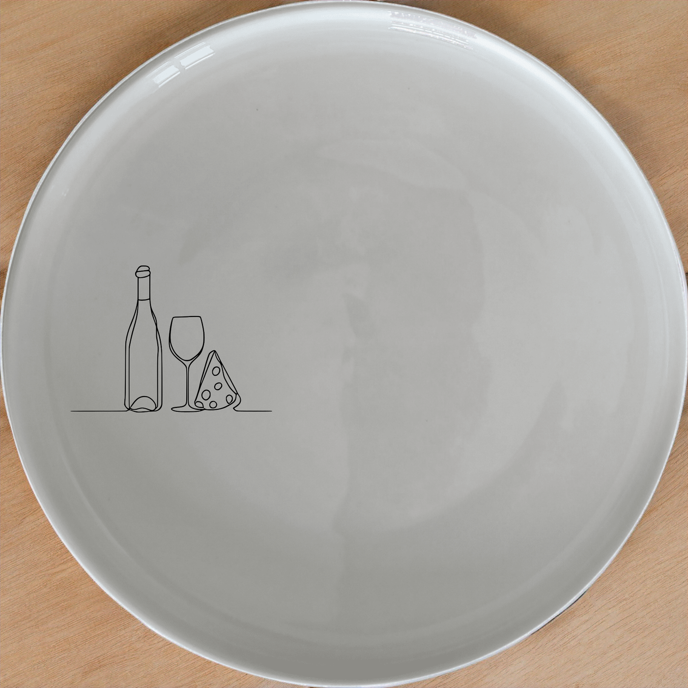 Elevate your dining experience with this Wine Cheese Dinner Plate Set of 4 - Range 3, perfect for any special occasion.
