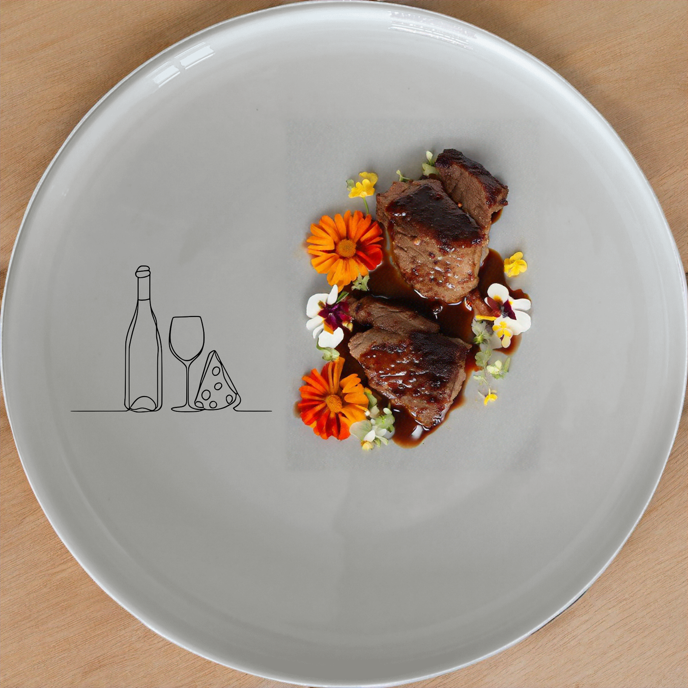 Elevate your dining experience with this Wine Cheese Dinner Plate Set of 4 - Range 3, perfect for any special occasion.