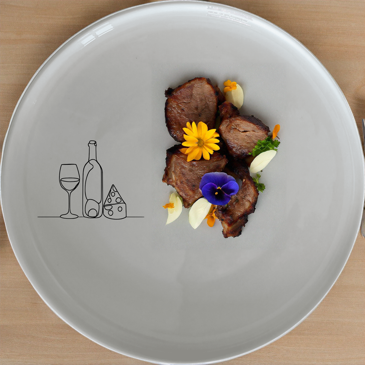 Wine and Cheese Side Plate Set of 4 - Range 2 is a stylish and versatile set perfect for any dining occasion. Crafted from premium ceramic, these plates feature a minimalist design with a subtle wine and cheese motif. Ideal for both everyday use and special events, this set adds a touch of sophistication to your table setting. The smooth, glossy finish ensures durability and easy cleaning, making it a practical and elegant addition to your kitchenware collection.