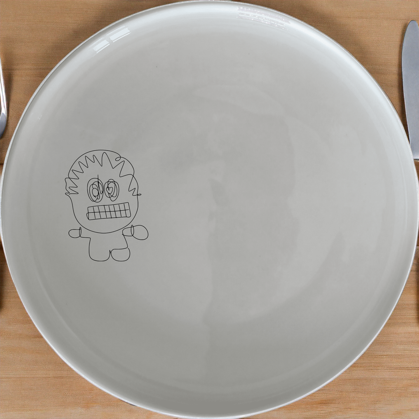 Robot Imagination Dinner Plate Set of 4 - Range 1 offers a playful and imaginative design perfect for modern kitchens. This set includes four dinner plates featuring a whimsical robot illustration that sparks creativity and adds a fun touch to your dining experience.