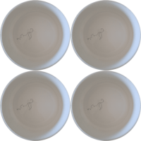 Stretching Cat Bowl Set of 4 - Range 1 is a charming and practical addition to any pet's daily routine. Crafted from durable ceramic, these bowls feature an elegant design with a subtle cat silhouette. Ideal for both dry and wet food, they are dishwasher and microwave safe for easy cleaning and reheating. Perfect for pet owners who appreciate both style and functionality in their pet care essentials.