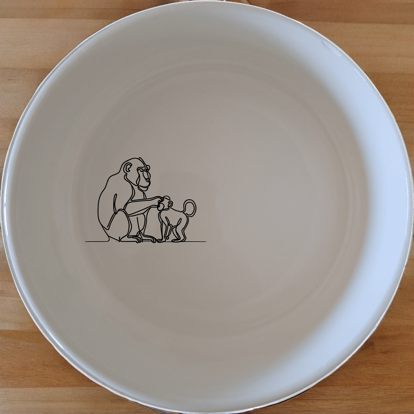 Baboon Troop Social Grooming Scene Bowl Set of 4 - Range 2 offers a unique and stylish addition to your dining collection.