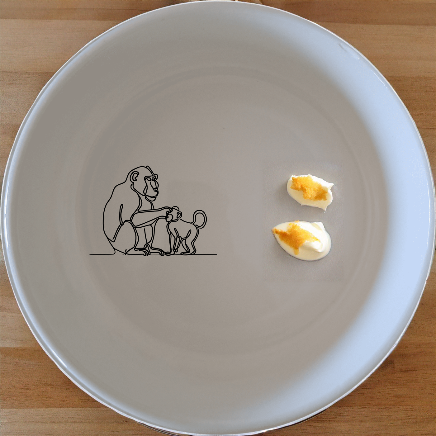 Baboon Troop Social Grooming Scene Bowl Set of 4 - Range 2 offers a unique and stylish addition to your dining collection.