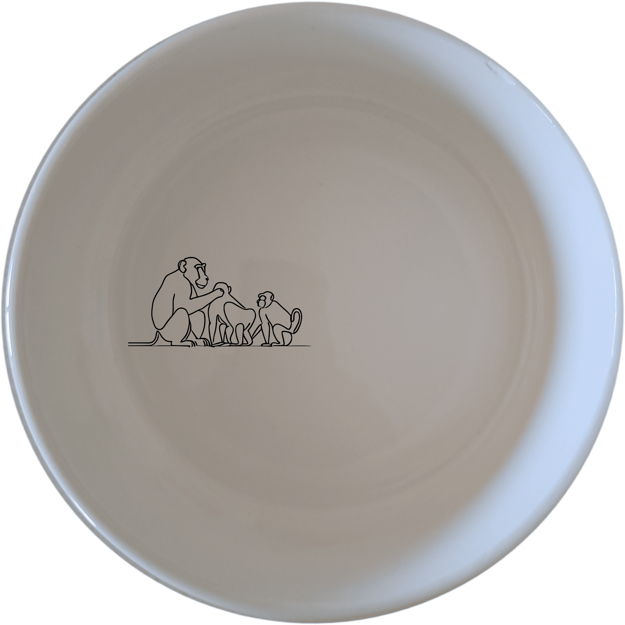 Baboon Troop Social Bowl Set of 4 - Range 4 adds a playful touch to your dining table with charming baboon illustrations.